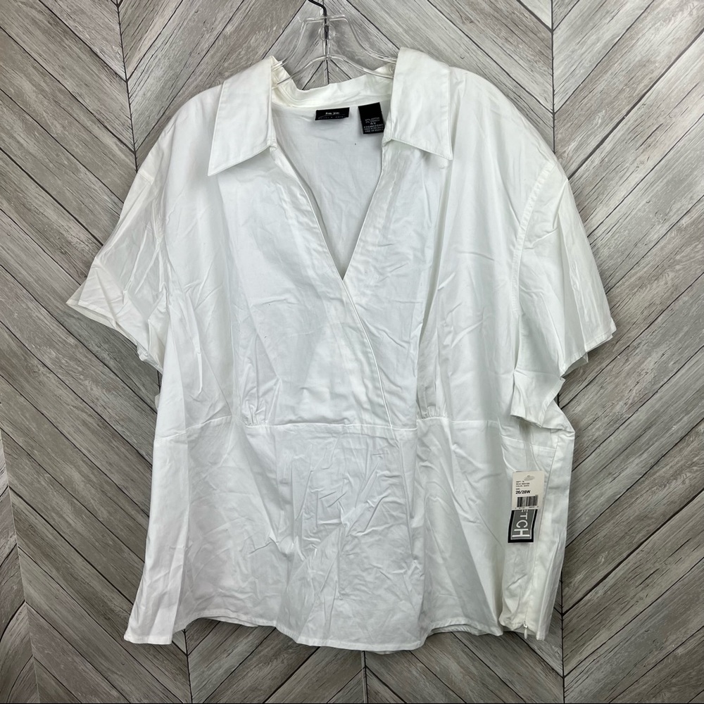 NWT Baileys Point polo v neck wrap top 4x 26/28w